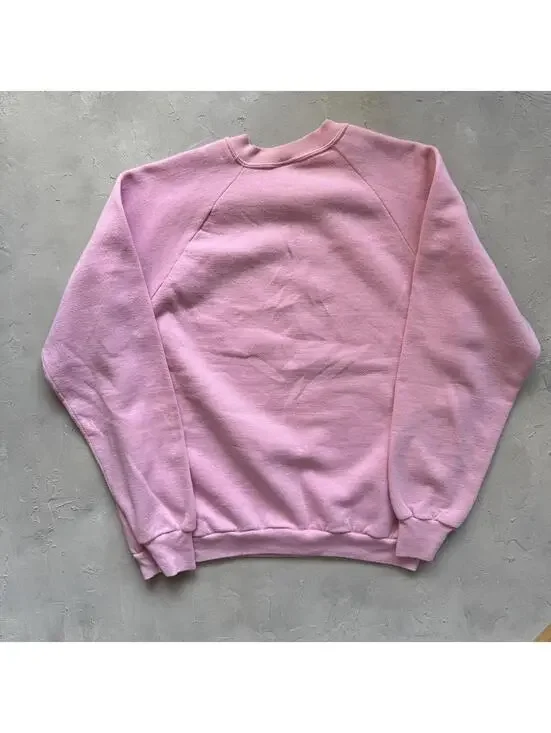 Vintage 1990s Pink Montana Wildflowers Cottagecore Crewneck Sweatshirt - Picture 5 of 7